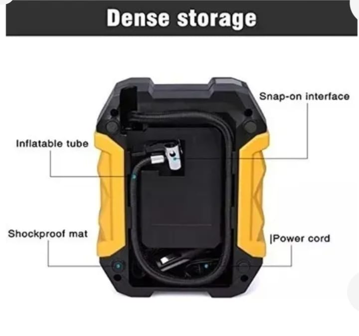 BOMBA DE NEUMATICOS PORTATIL CON LUZ LED