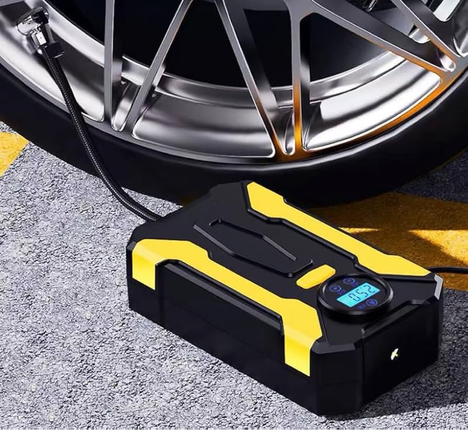 BOMBA DE NEUMATICOS PORTATIL CON LUZ LED
