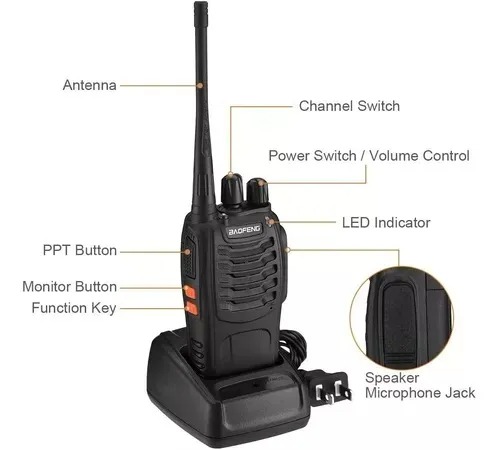 RADIO WALKIE TALKIE BAOFENG BF888S UHF