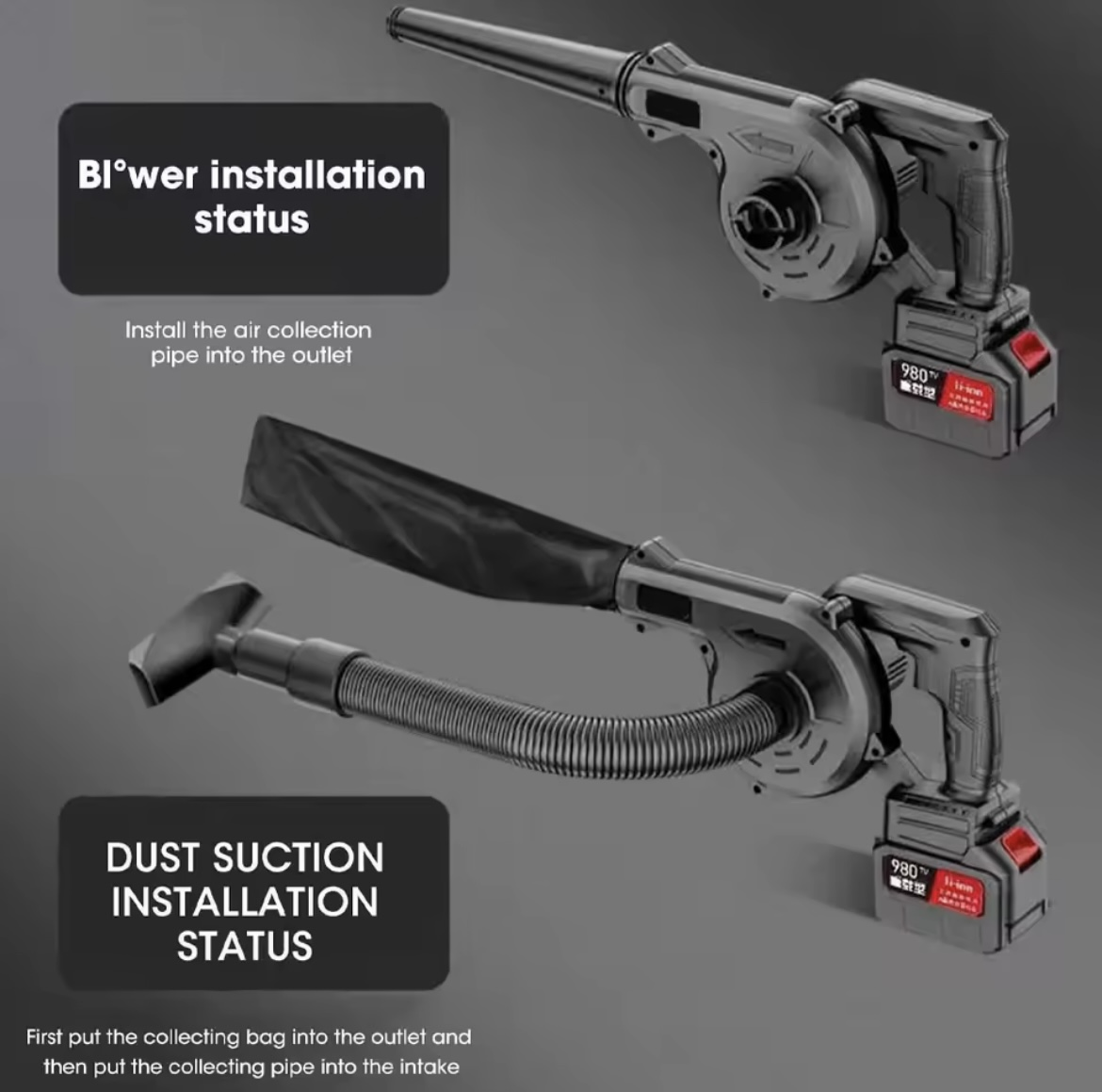 Soplador Aspirador Bateria Inalambrico P