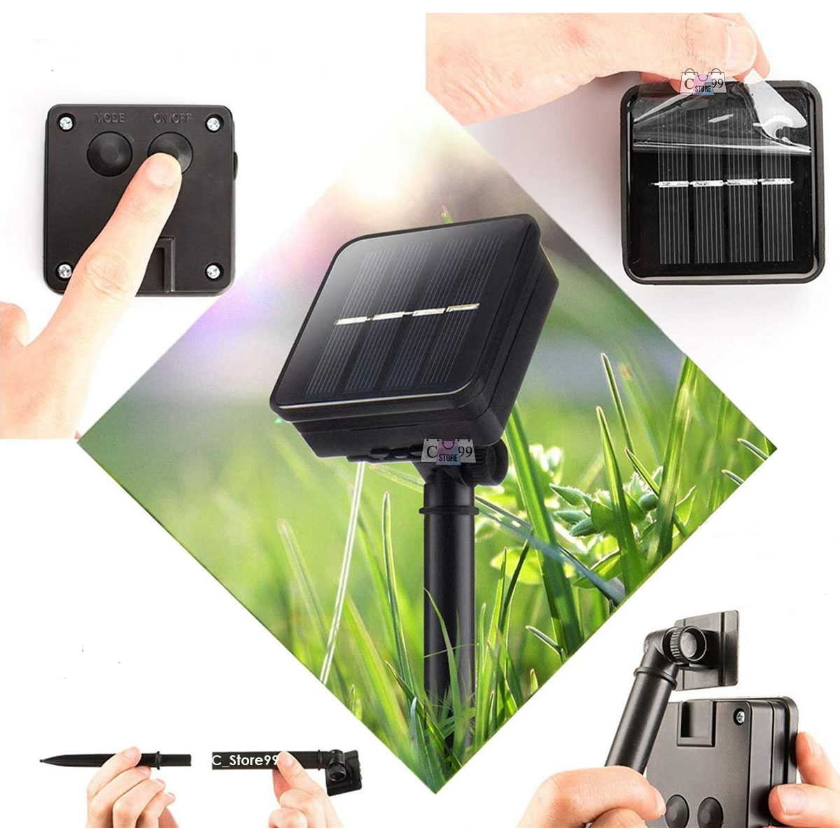 Luces Lineales Con Panel Solar 200